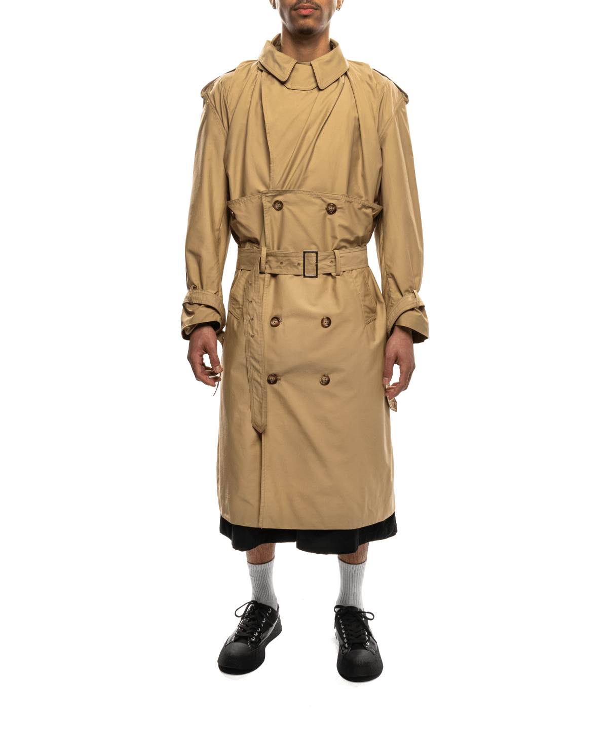Corset Trench Coat Beige - LIKELIHOOD
