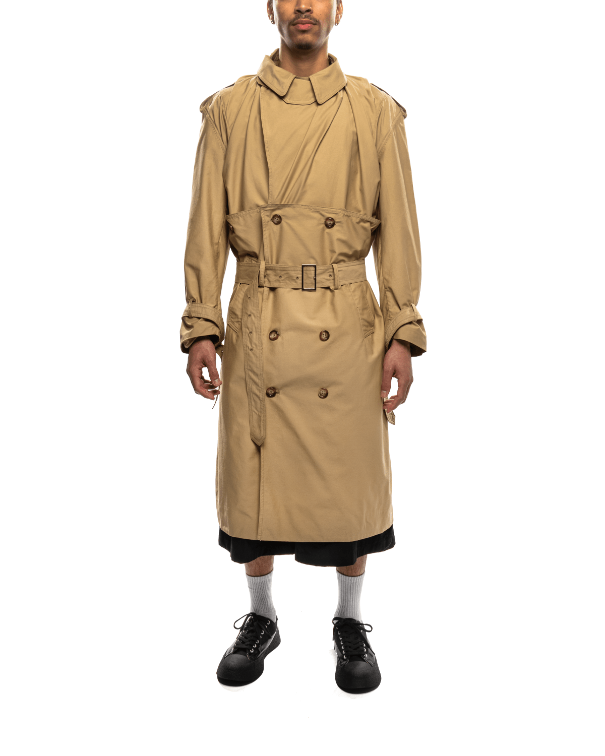 Corset Trench Coat Beige - LIKELIHOOD