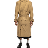 Corset Trench Coat Beige - LIKELIHOOD