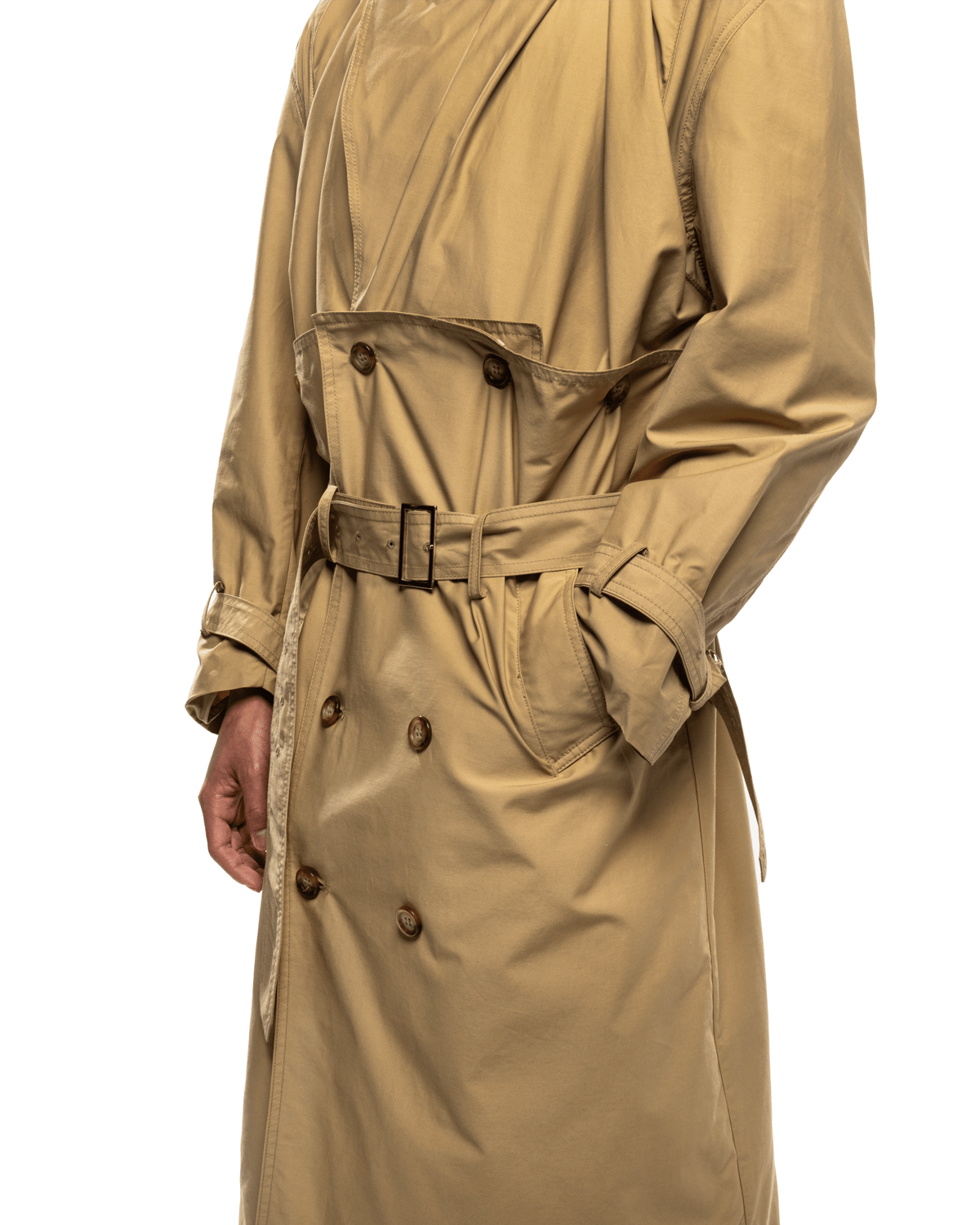 Corset Trench Coat Beige - LIKELIHOOD