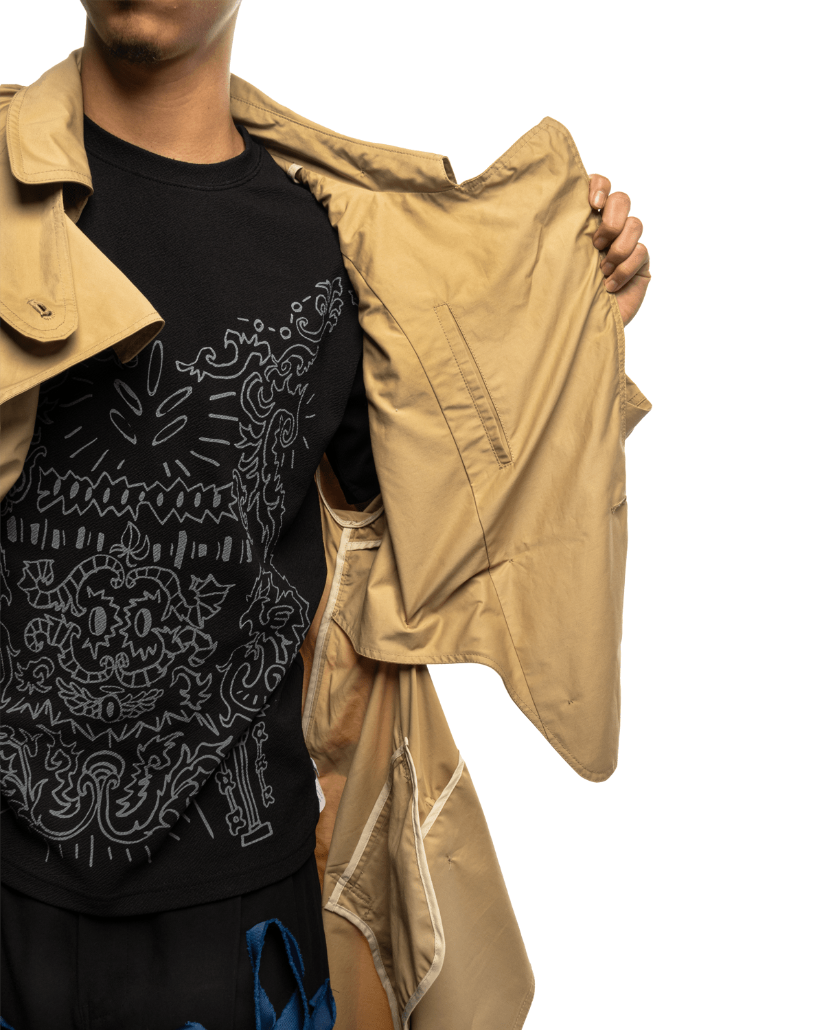 Corset Trench Coat Beige - LIKELIHOOD