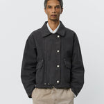 Courier Jacket Washed Grey Canvas - LIKELIHOOD