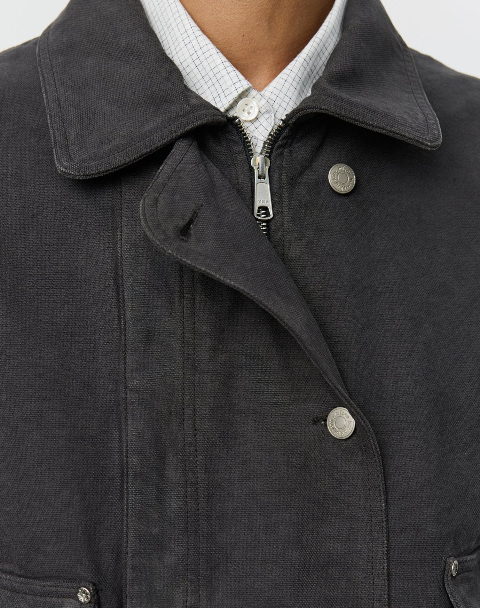 Courier Jacket Washed Grey Canvas - LIKELIHOOD