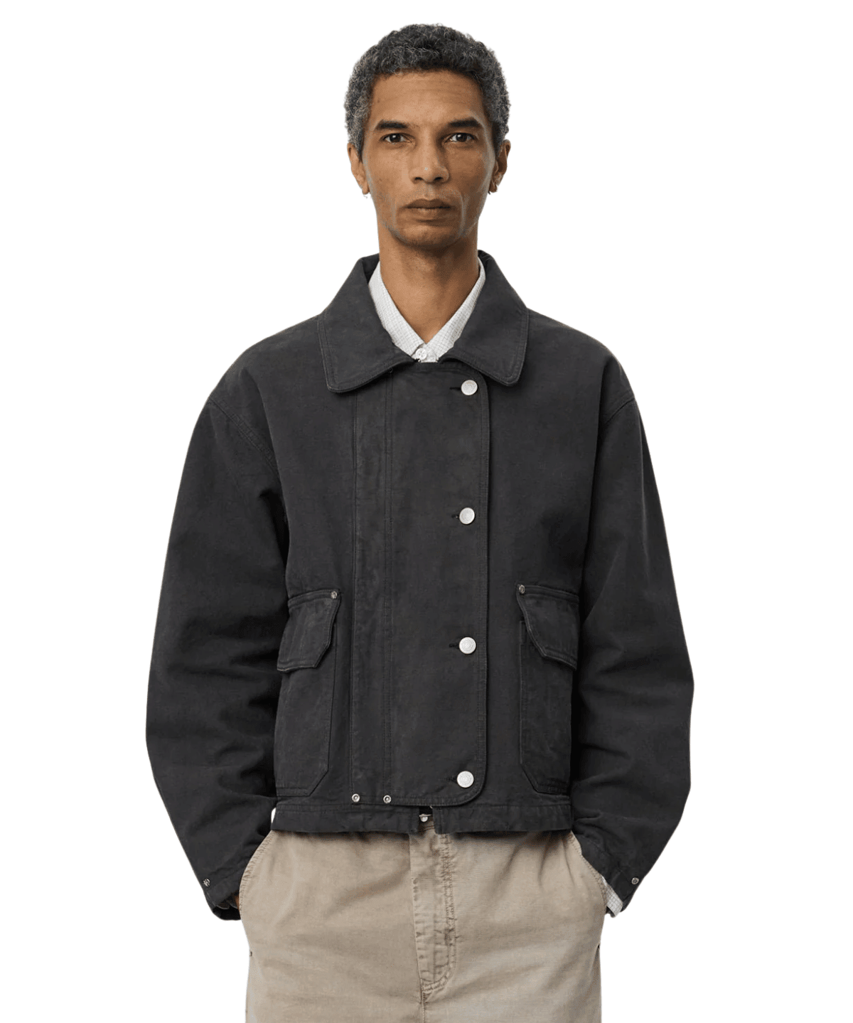 Courier Jacket Washed Grey Canvas - LIKELIHOOD