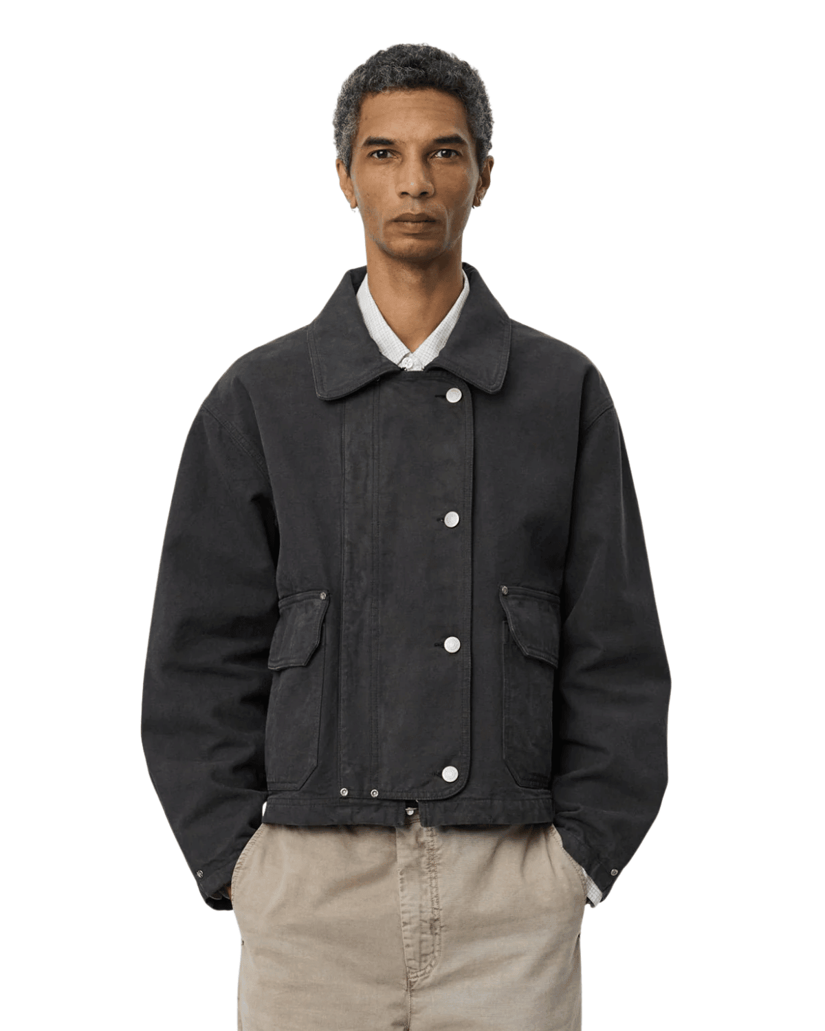 Courier Jacket Washed Grey Canvas - LIKELIHOOD