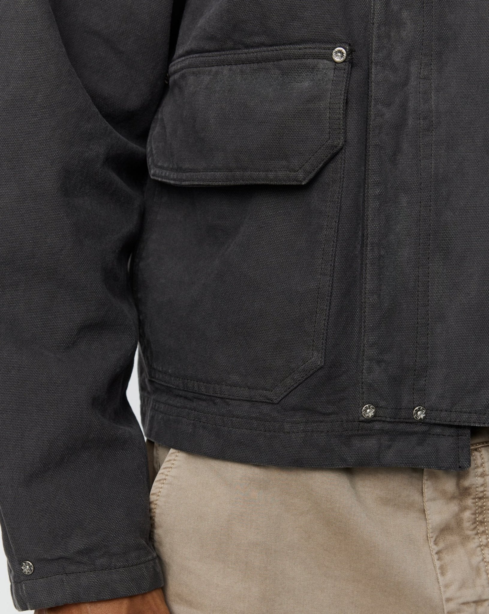 Courier Jacket Washed Grey Canvas - LIKELIHOOD