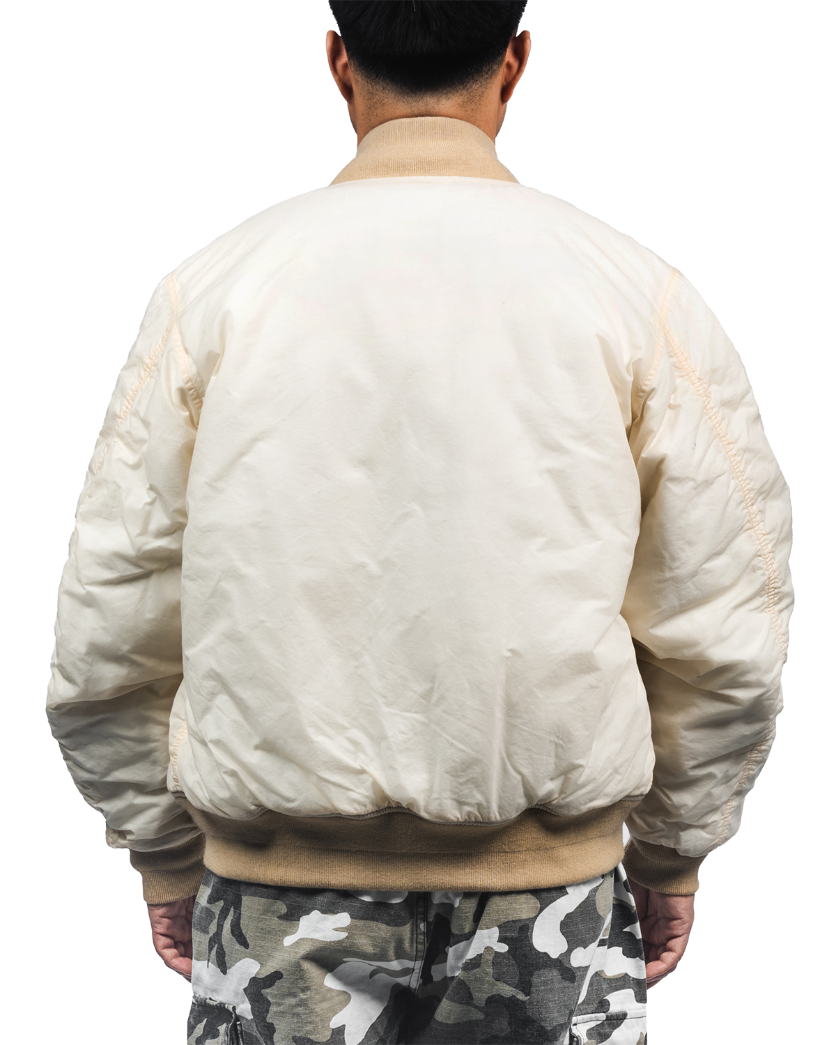 Quilted Bomber Waxed Cream