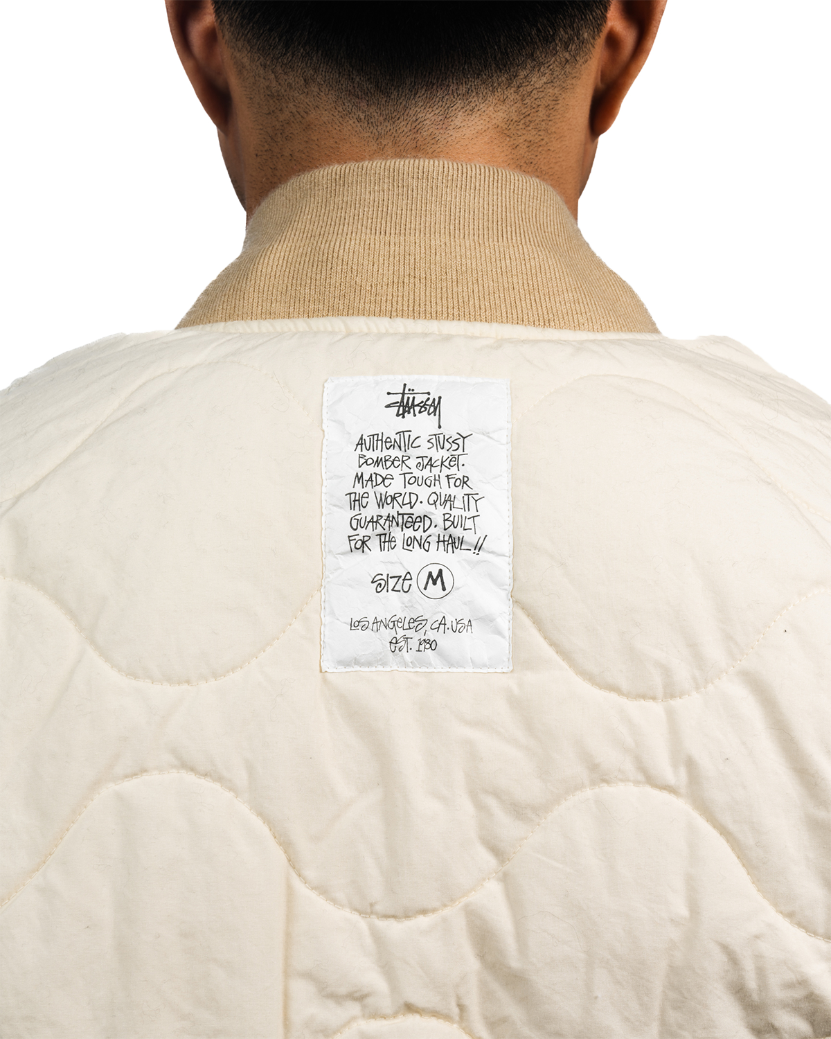 Quilted Bomber Waxed Cream