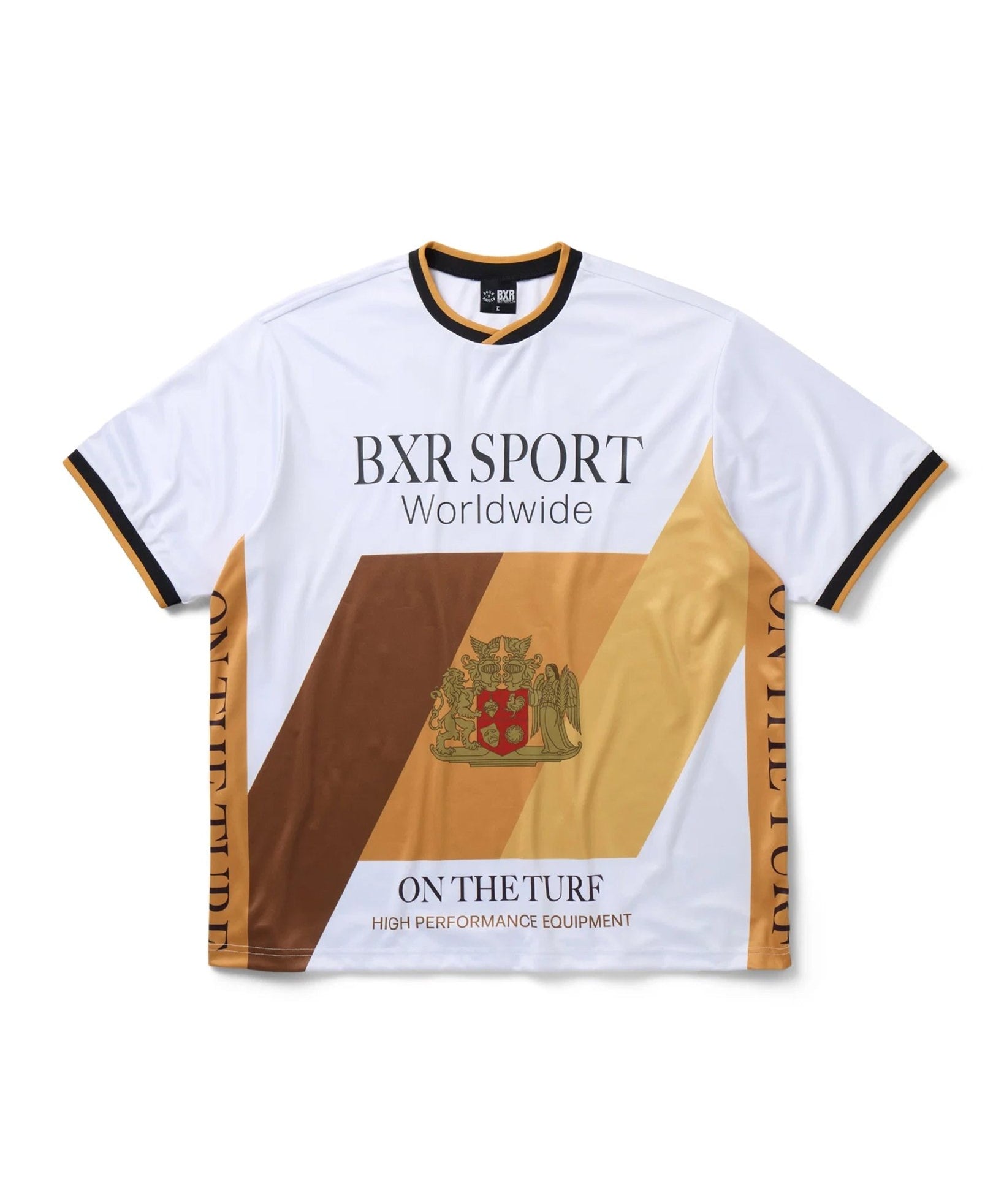Crest Soccer Jersey White w/Gold - LIKELIHOOD