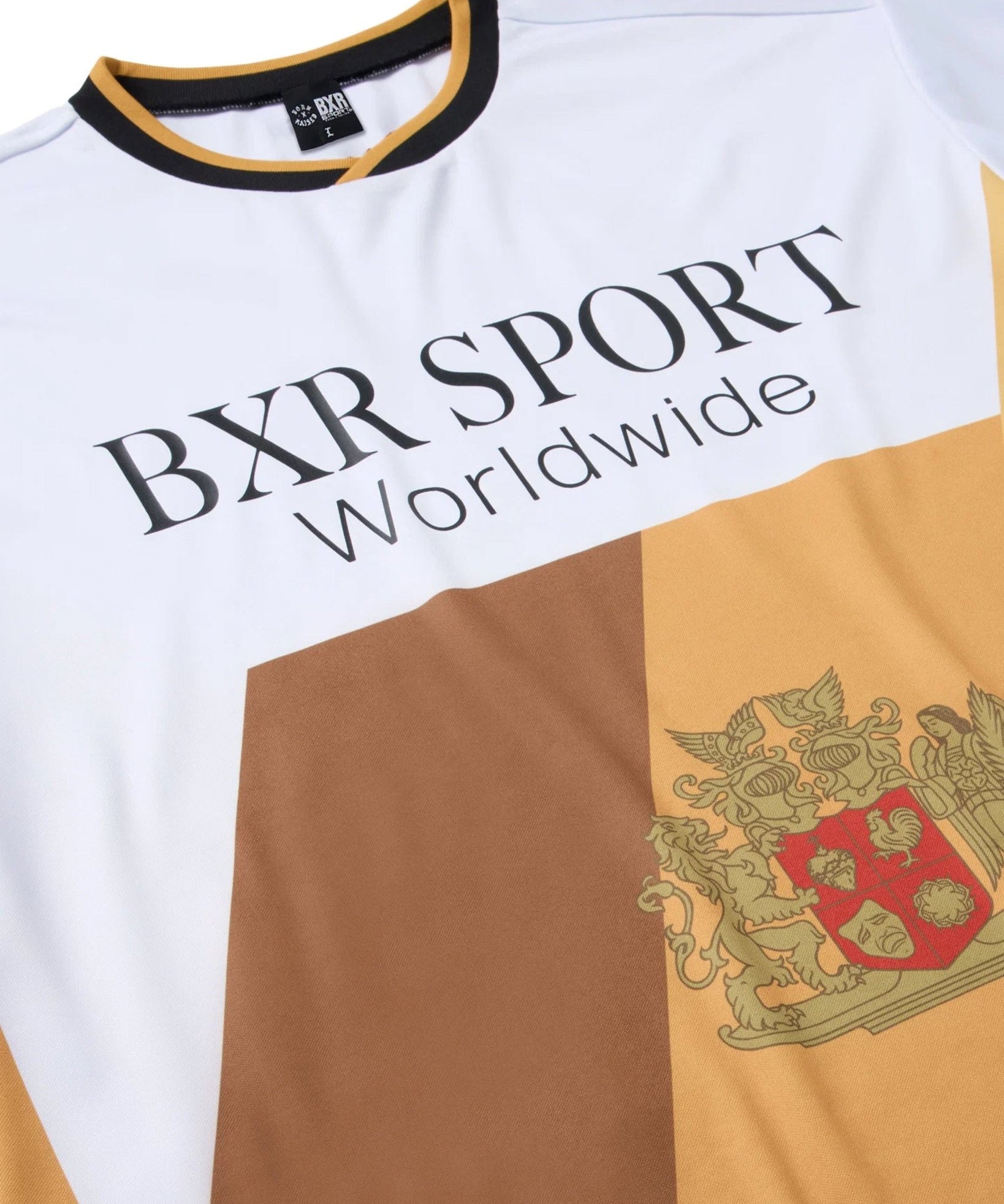 Crest Soccer Jersey White w/Gold - LIKELIHOOD
