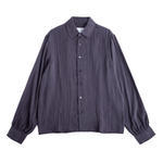 Crinkle LS Shirt Navy - LIKELIHOOD
