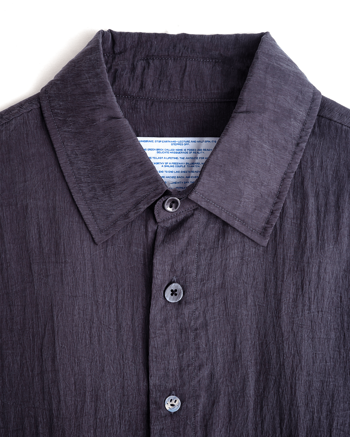 Crinkle LS Shirt Navy - LIKELIHOOD