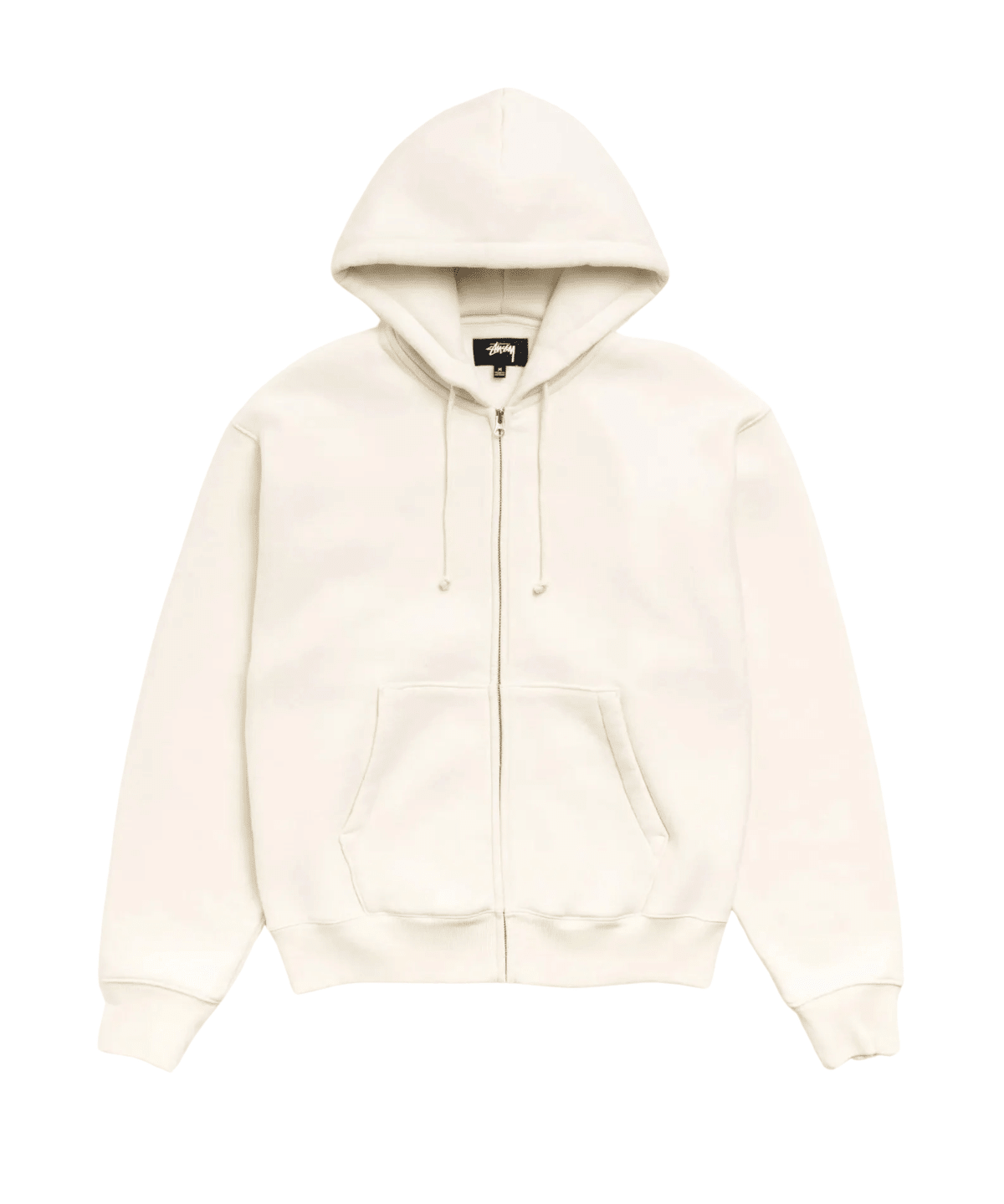 Cursive Applique Zip Hoodie Natural - LIKELIHOOD