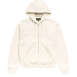 Cursive Applique Zip Hoodie Natural - LIKELIHOOD