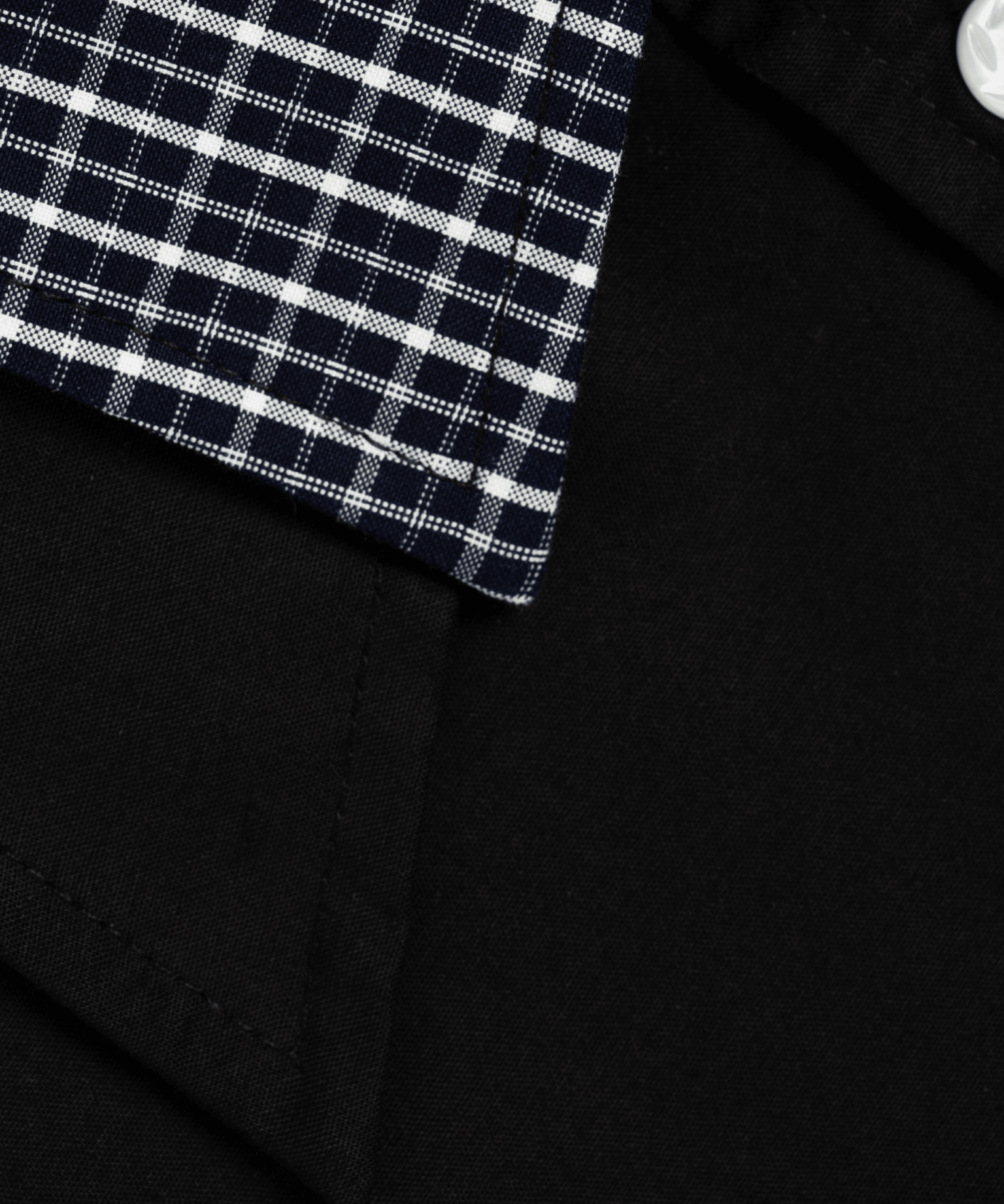 Double Collar Short Sleeve Shirt Black - LIKELIHOOD