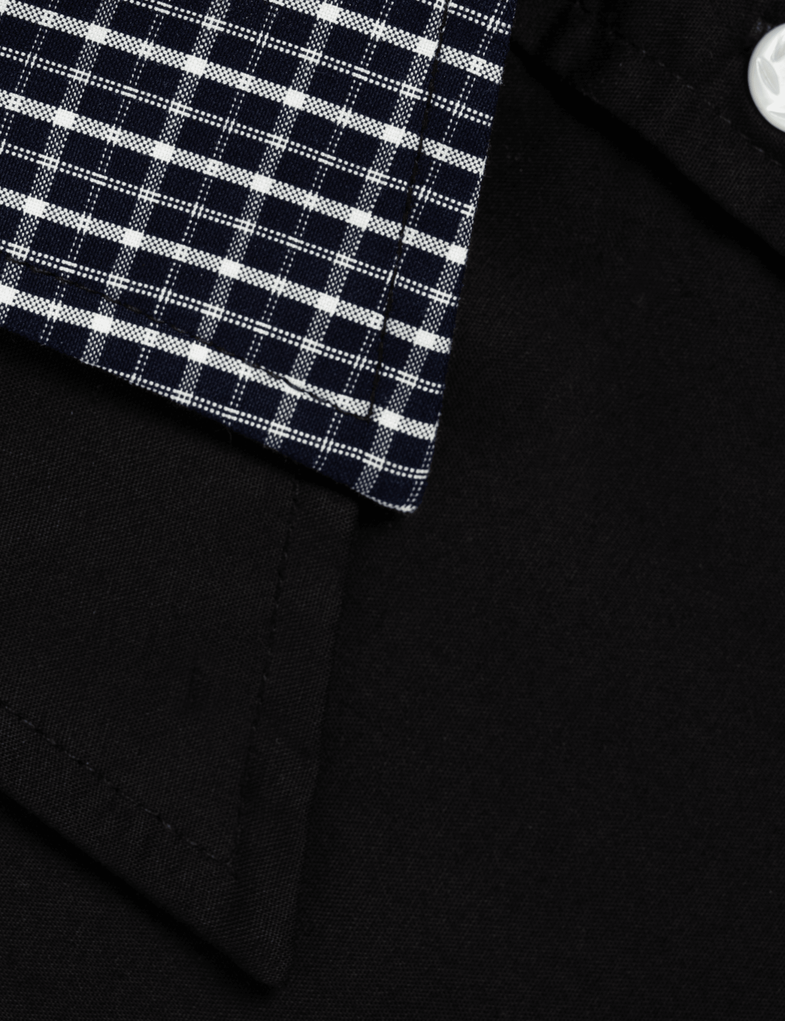 Double Collar Short Sleeve Shirt Black - LIKELIHOOD