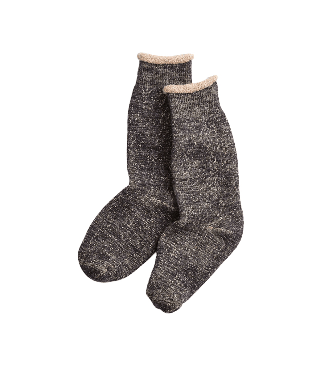 Double Face Crew Socks Black/Brown - LIKELIHOOD