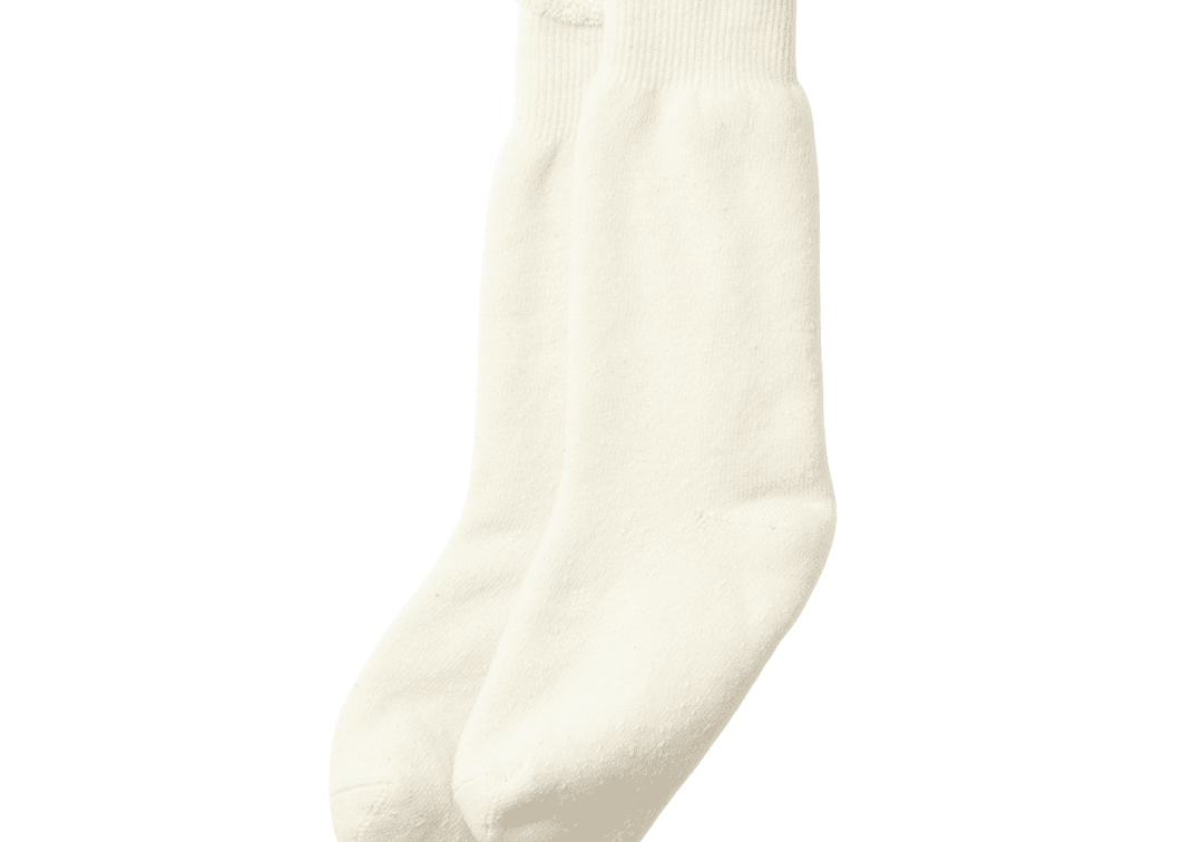 Double Face Crew Socks Ivory - LIKELIHOOD