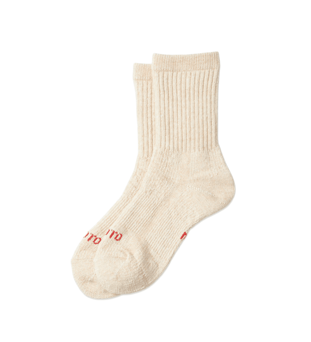 Double Face Mini Crew Socks Beige - LIKELIHOOD