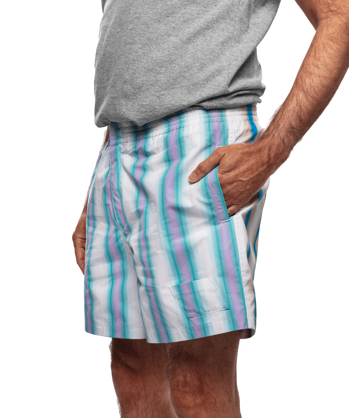 Double Pocket Short Green Purple - LIKELIHOOD
