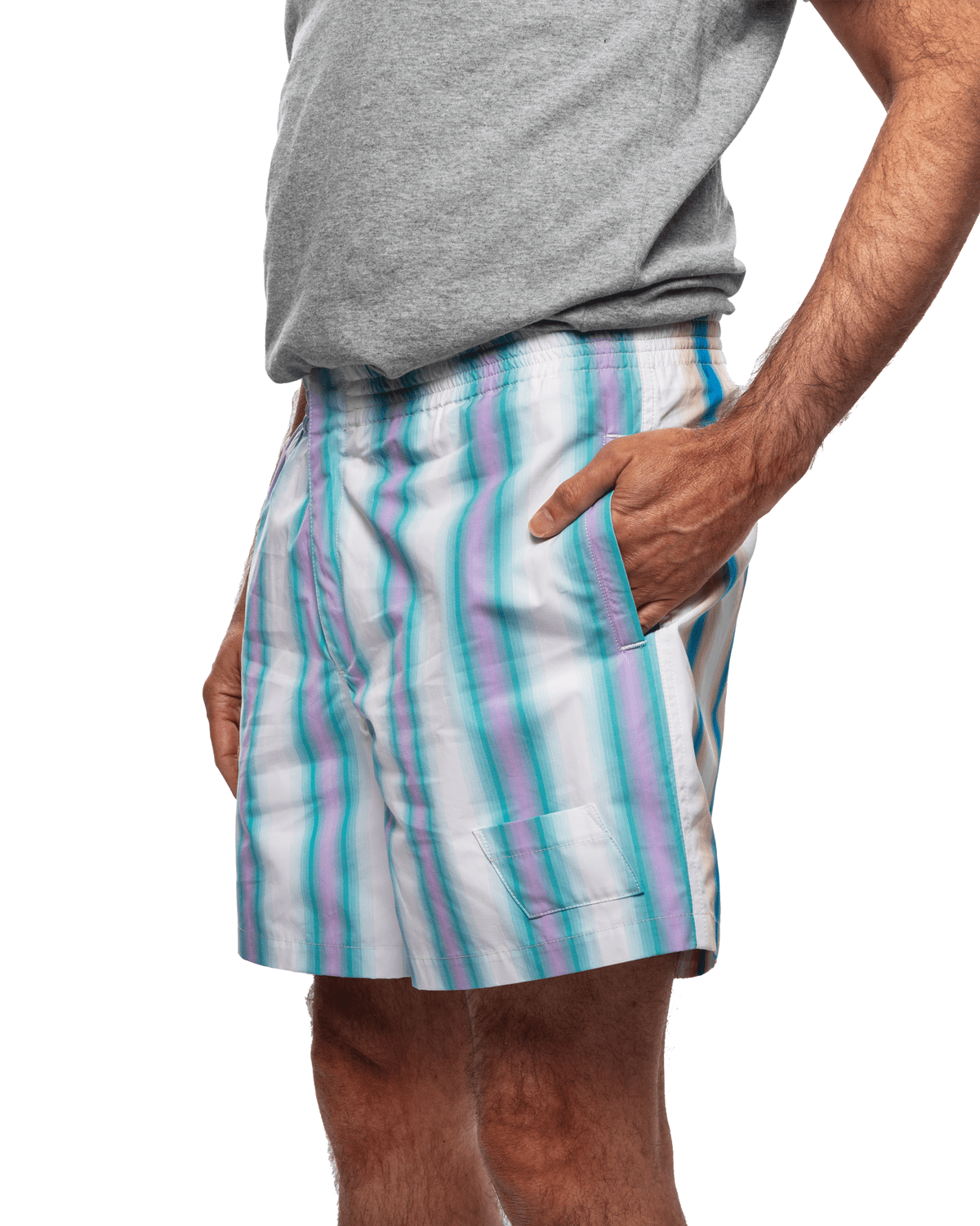 Double Pocket Short Green Purple - LIKELIHOOD