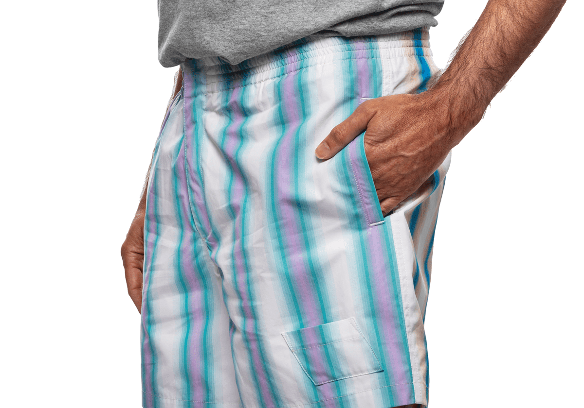 Double Pocket Short Green Purple - LIKELIHOOD