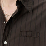 Essay Shirt Dark Brown Triple Stripe - LIKELIHOOD