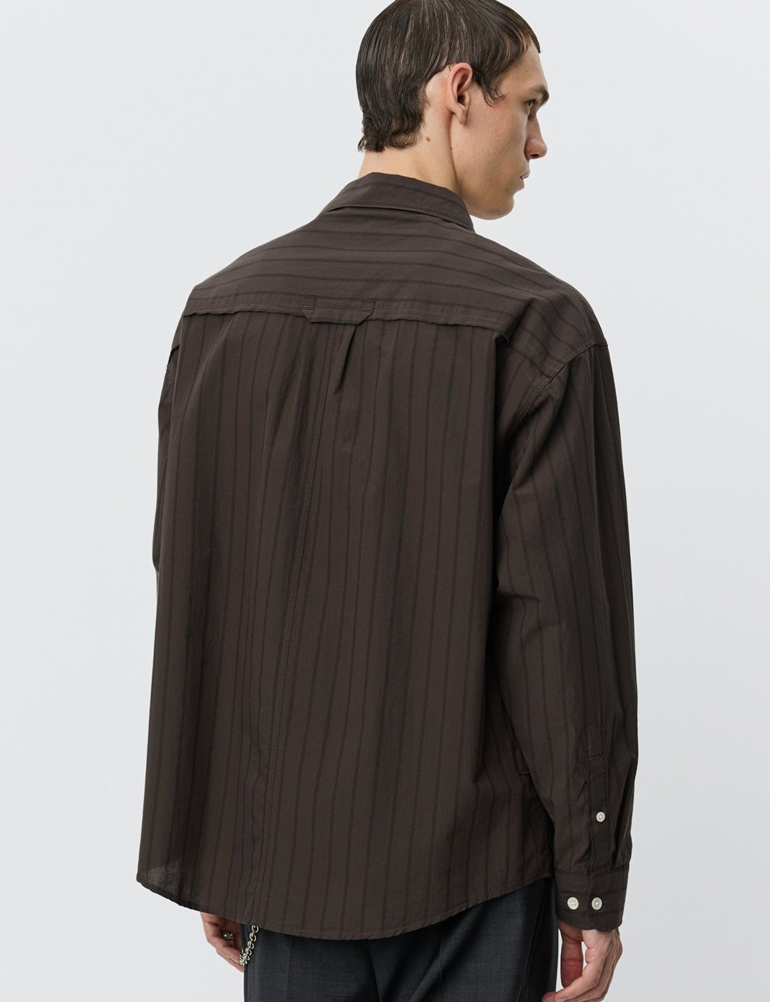 Essay Shirt Dark Brown Triple Stripe - LIKELIHOOD