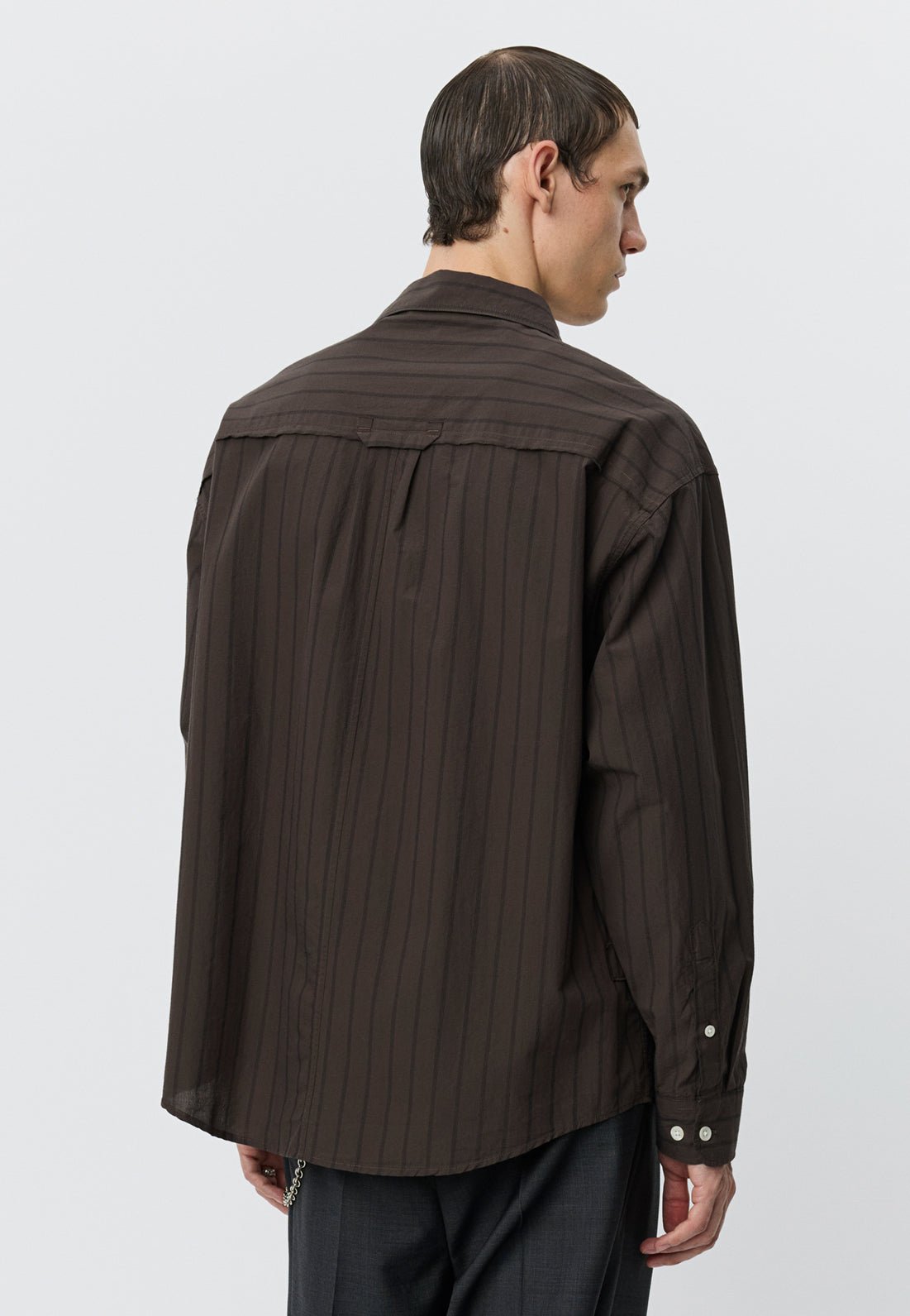Essay Shirt Dark Brown Triple Stripe - LIKELIHOOD
