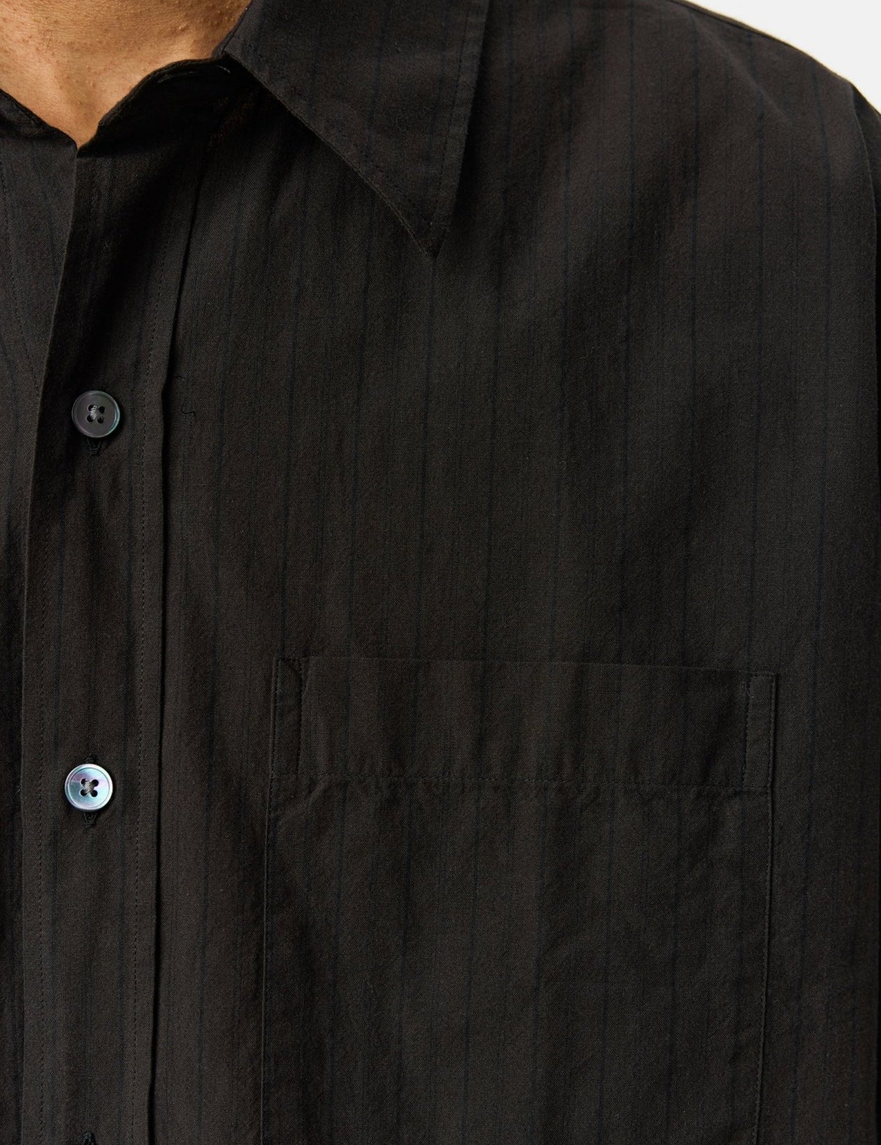 Executive Shirt Dark Brown Stripe - LIKELIHOOD