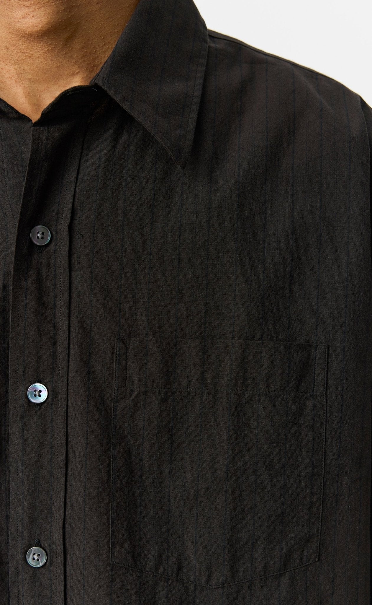 Executive Shirt Dark Brown Stripe - LIKELIHOOD