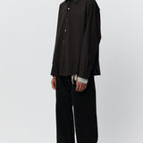 Executive Shirt Dark Brown Stripe - LIKELIHOOD