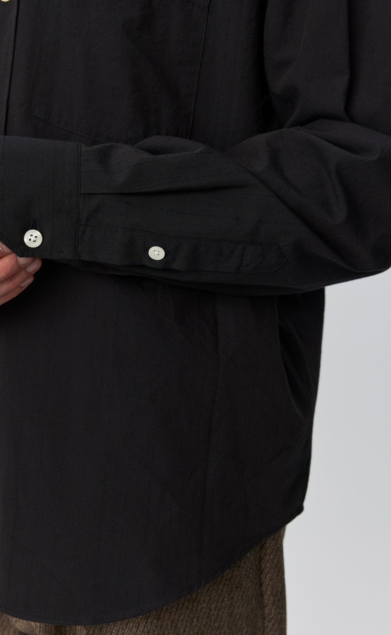 Executive Shirt Dark Brown Stripe - LIKELIHOOD