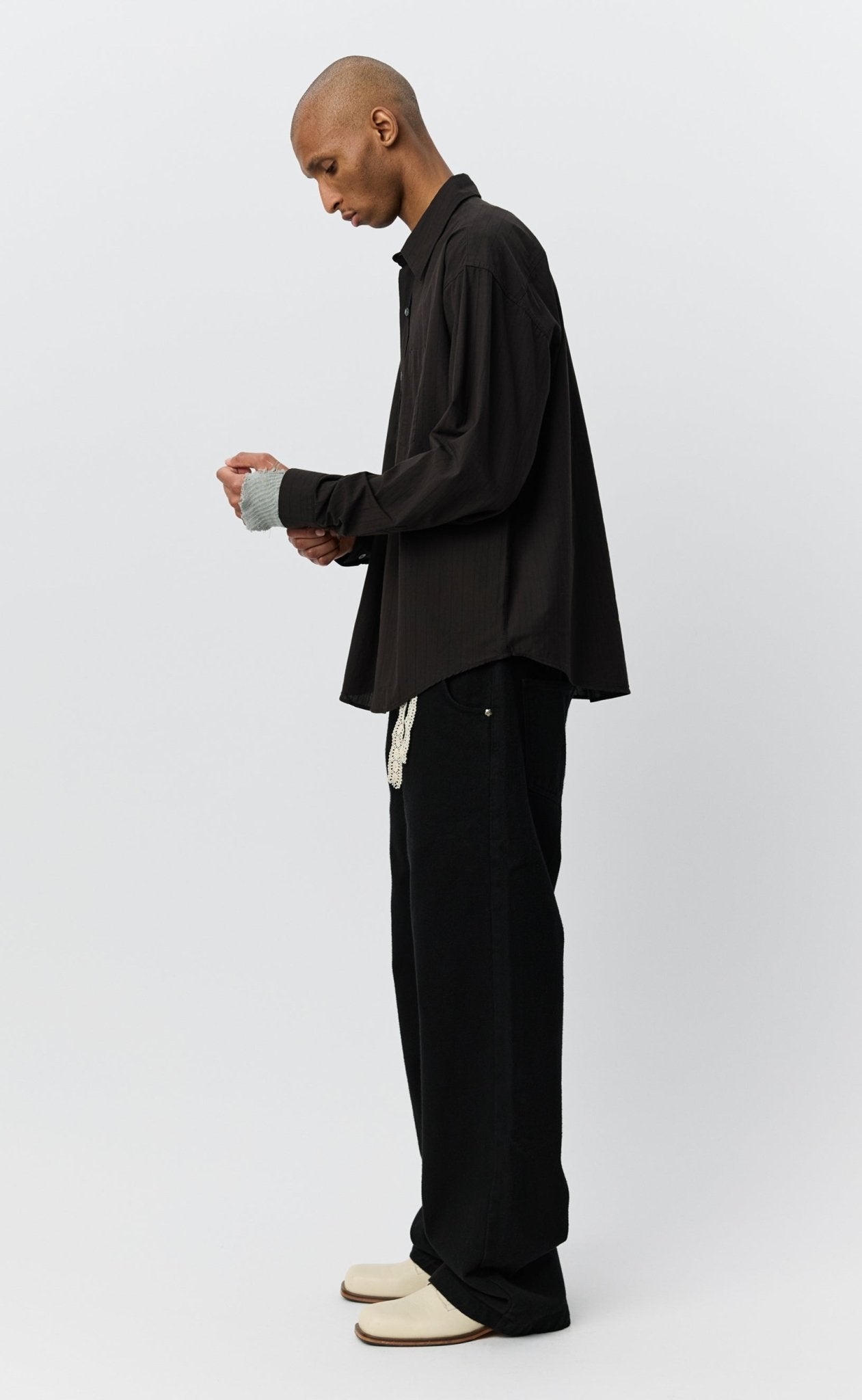 Executive Shirt Dark Brown Stripe - LIKELIHOOD