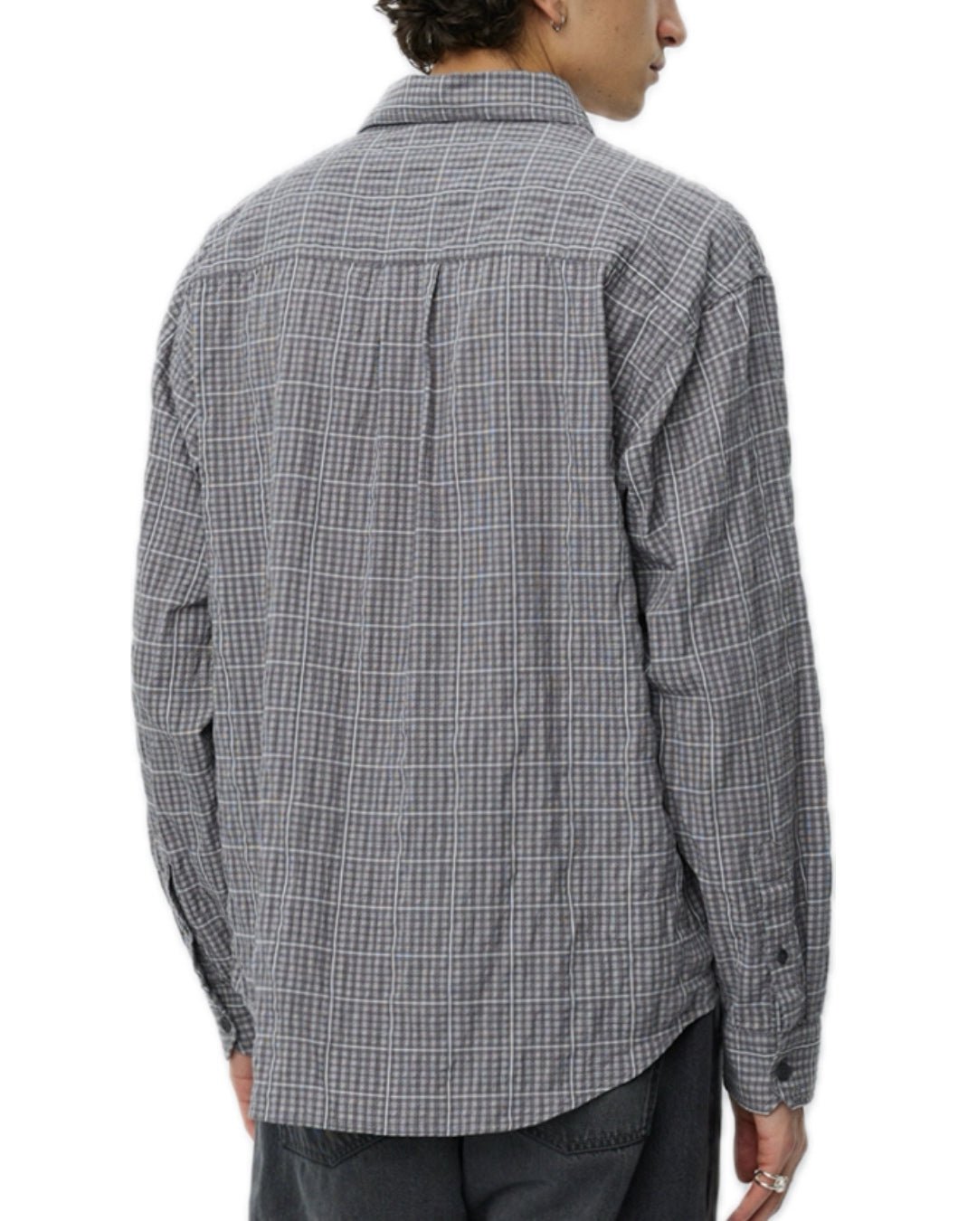 Executive Shirt Grey Textured Check - LIKELIHOOD