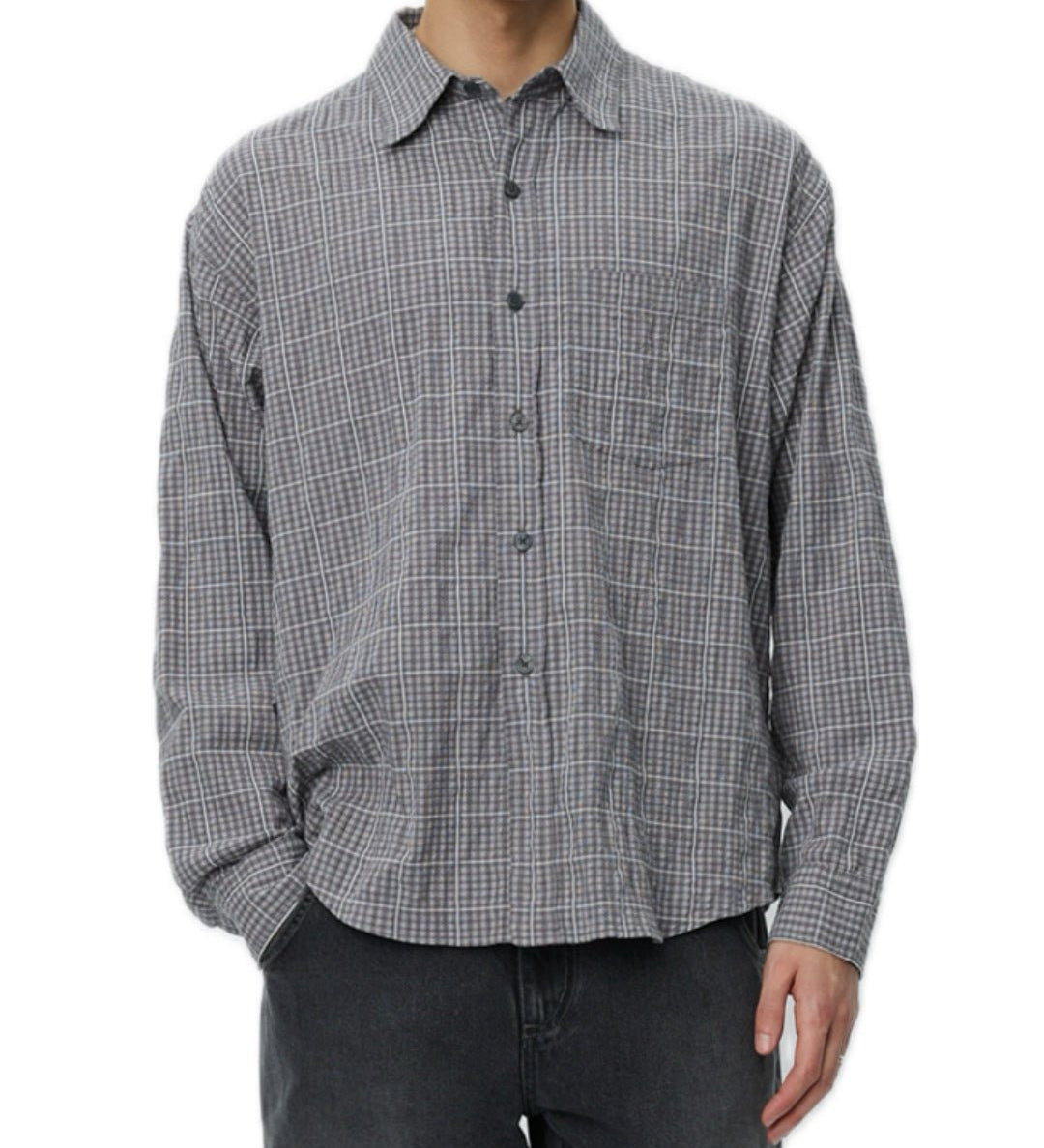 Executive Shirt Grey Textured Check - LIKELIHOOD