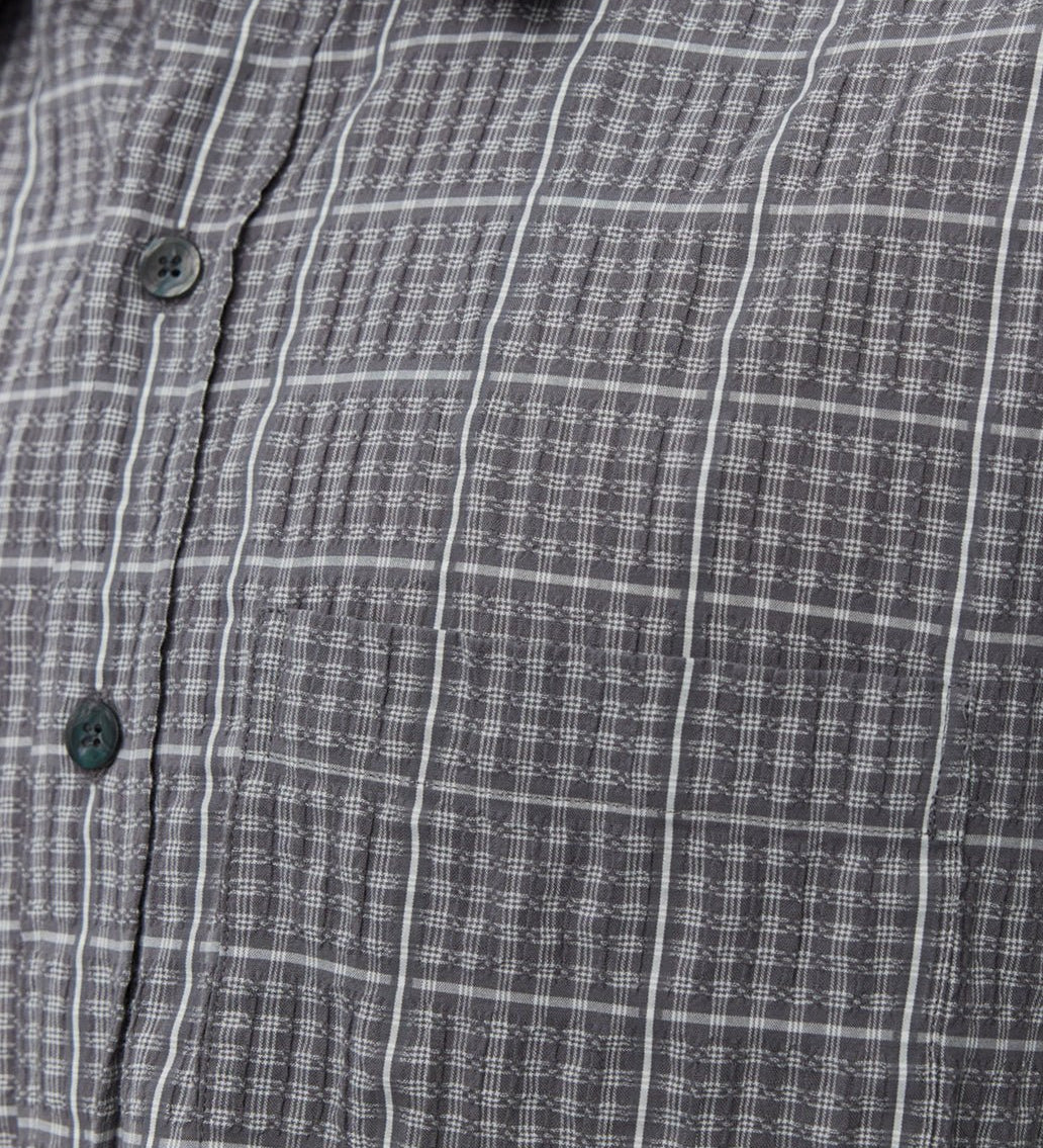 Executive Shirt Grey Textured Check - LIKELIHOOD