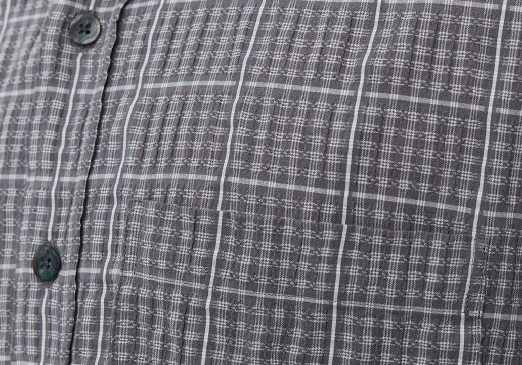 Executive Shirt Grey Textured Check - LIKELIHOOD