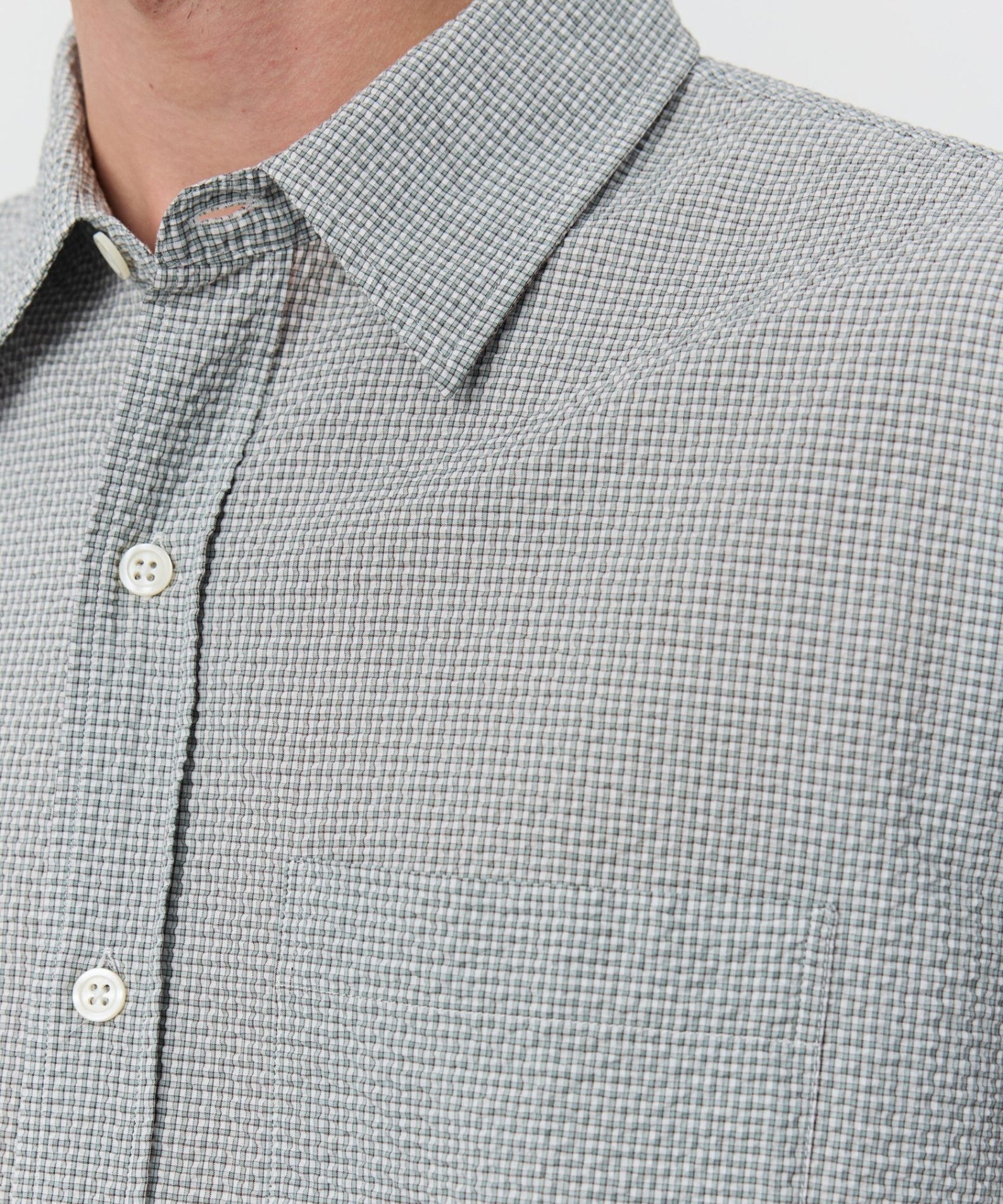 Executive Shirt Textured Bottle Grey Check - LIKELIHOOD