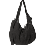 Eyelet Shoulder Bag Dark Linen Check - LIKELIHOOD