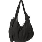 Eyelet Shoulder Bag Dark Linen Check - LIKELIHOOD