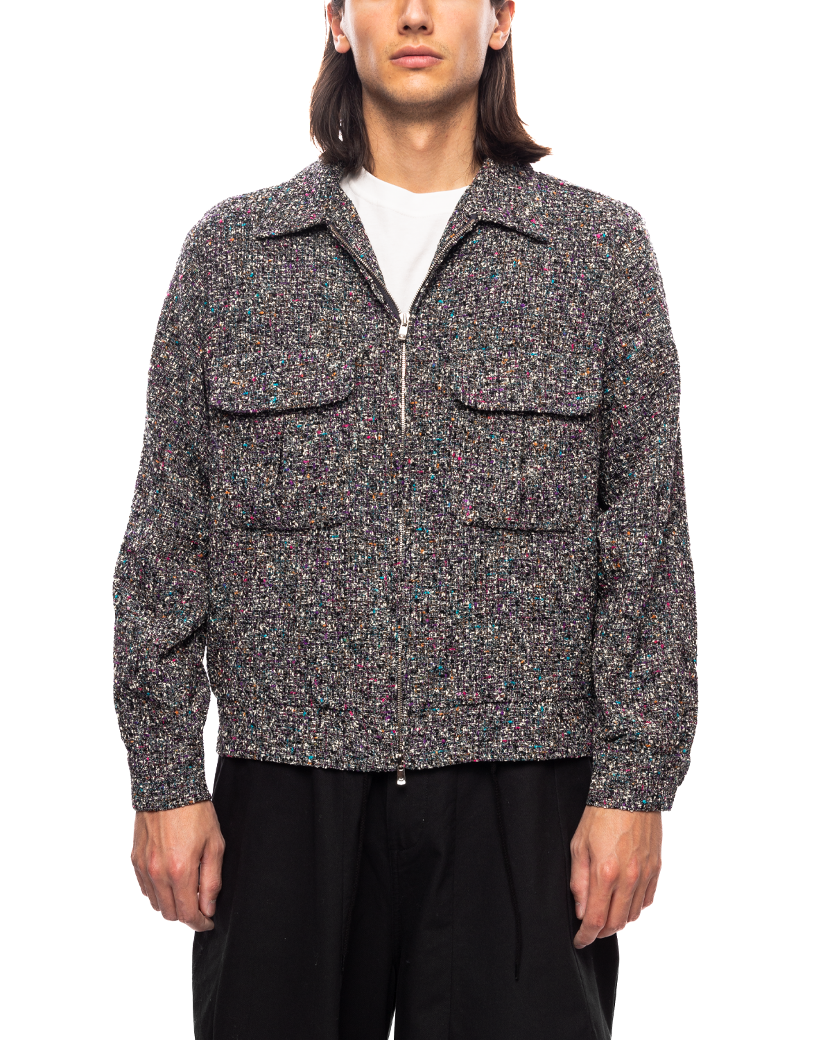 Sport Jacket - W/R/N/AC/PE Fancy Cloth Charcoal