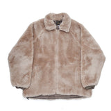 Faux Fur Jacket Acrylic Pile Beige - LIKELIHOOD