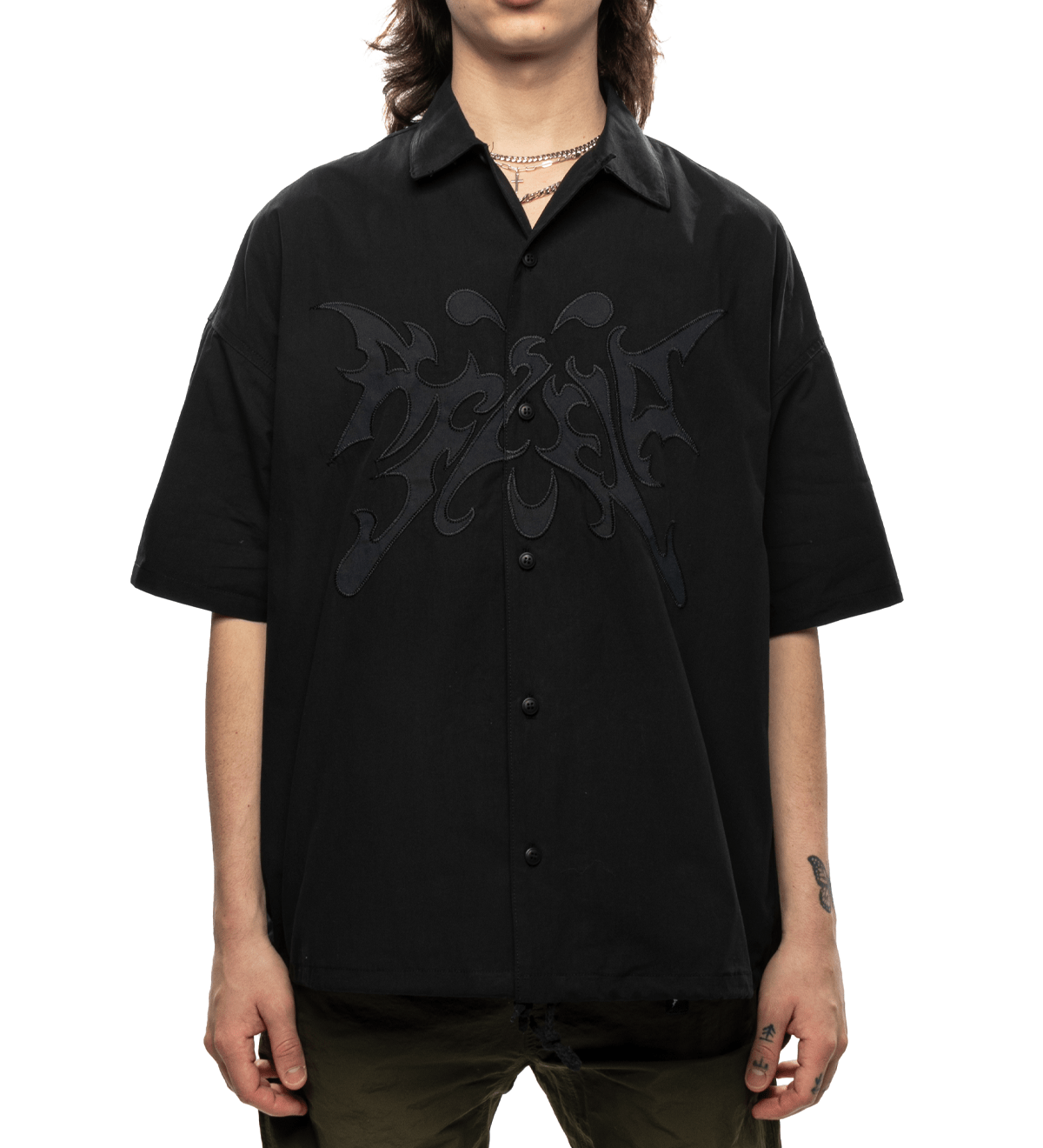 Flight Button Up Black - LIKELIHOOD