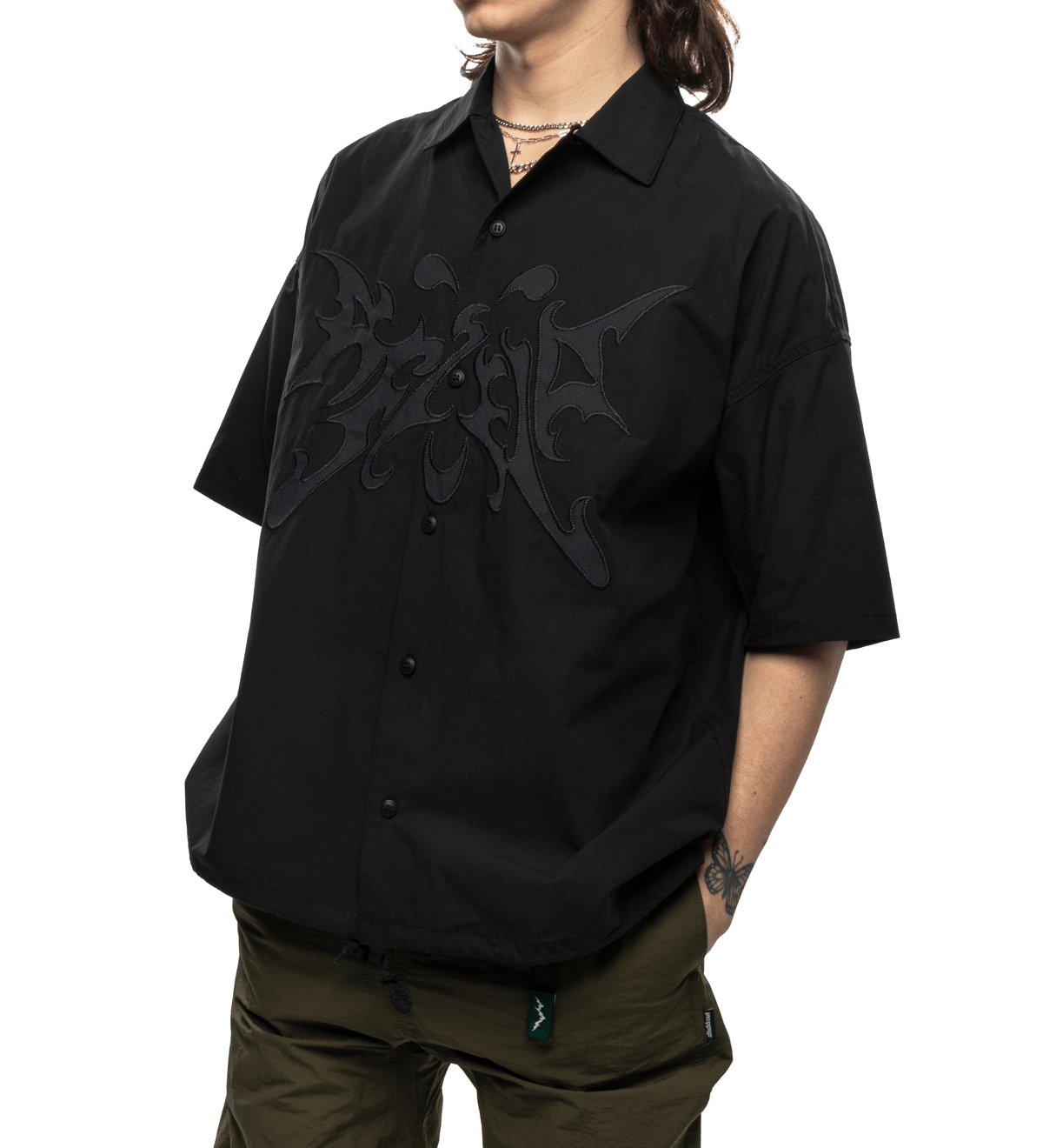 Flight Button Up Black - LIKELIHOOD