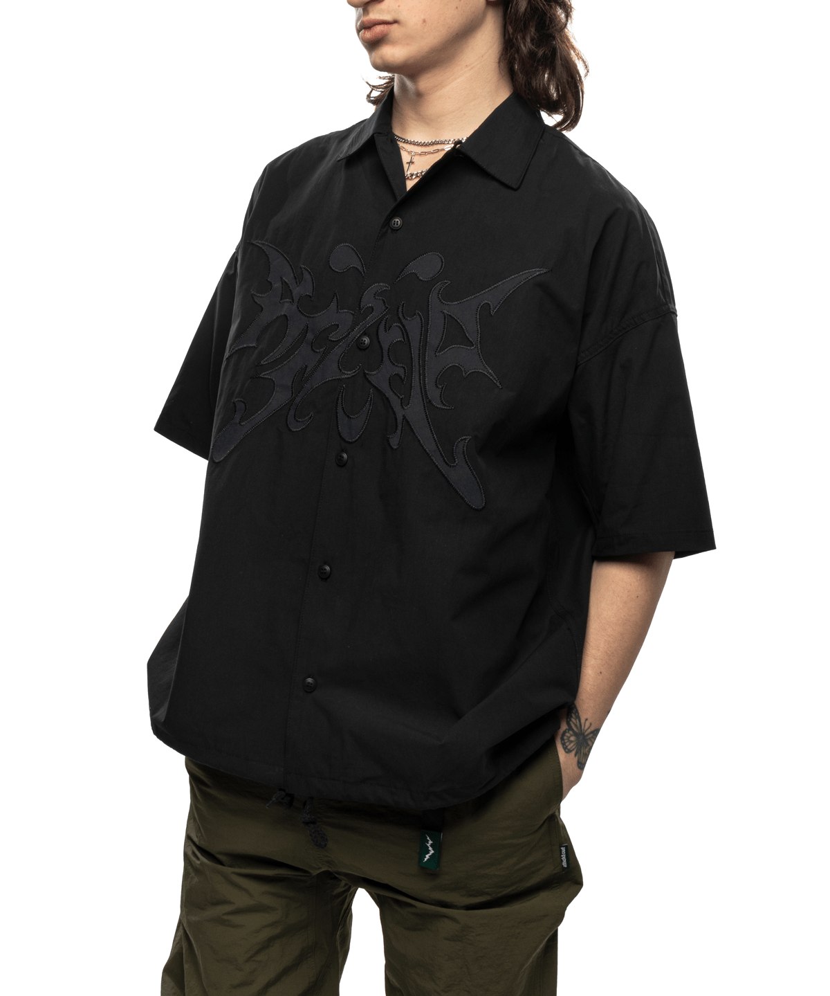 Flight Button Up Black - LIKELIHOOD