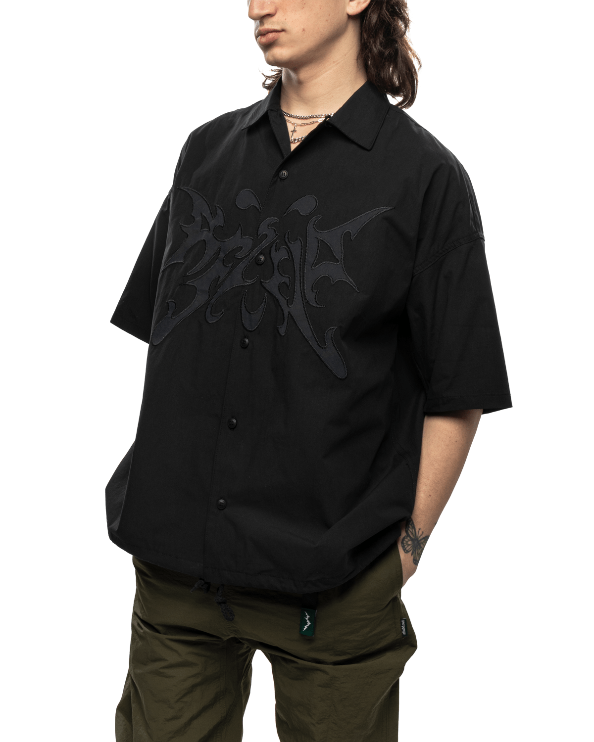 Flight Button Up Black - LIKELIHOOD