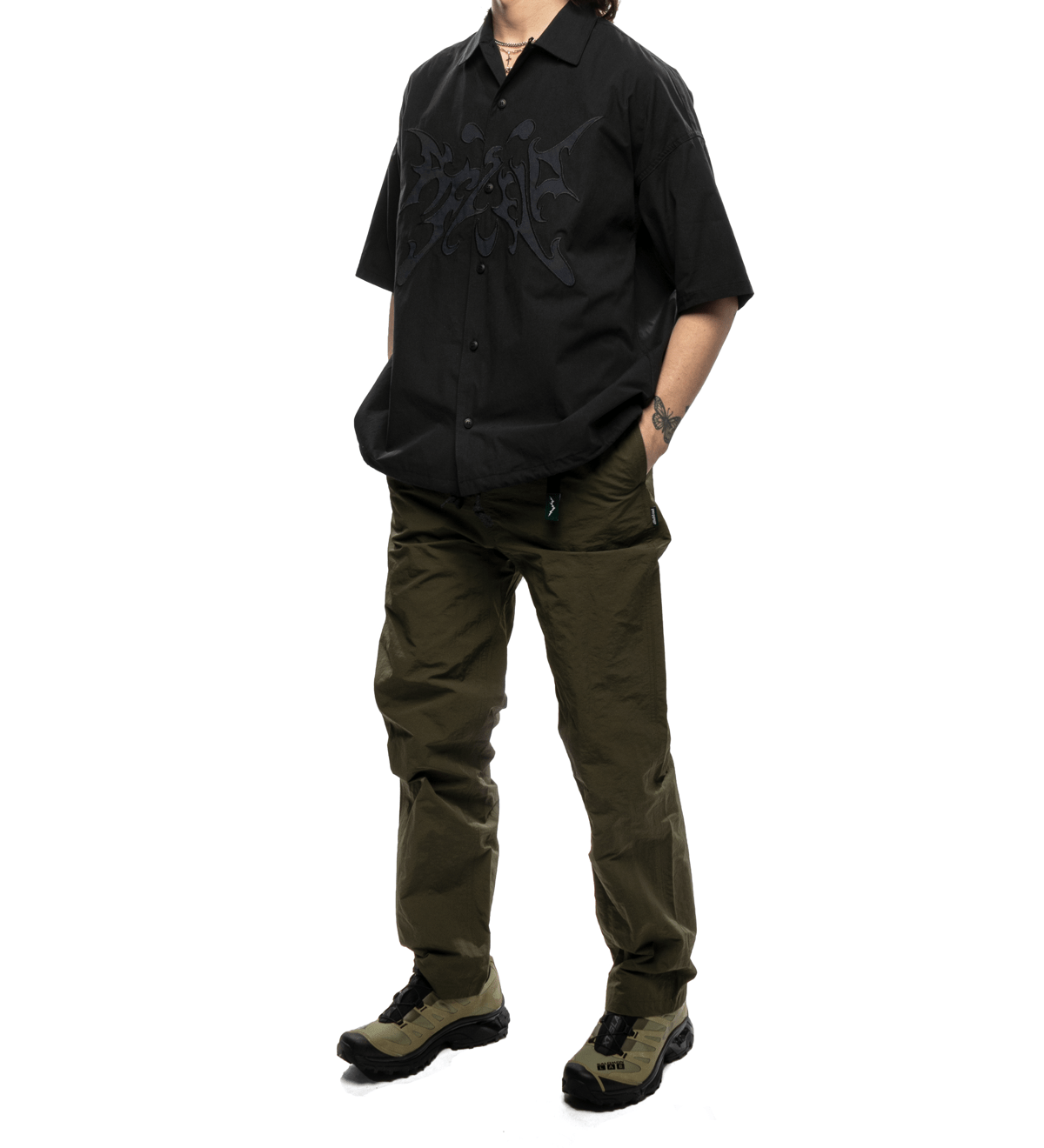 Flight Button Up Black - LIKELIHOOD