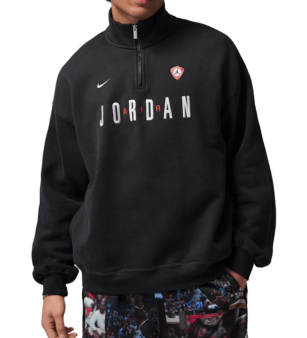 Flight Graphic Fleece 1/4 - Zip Black - LIKELIHOOD