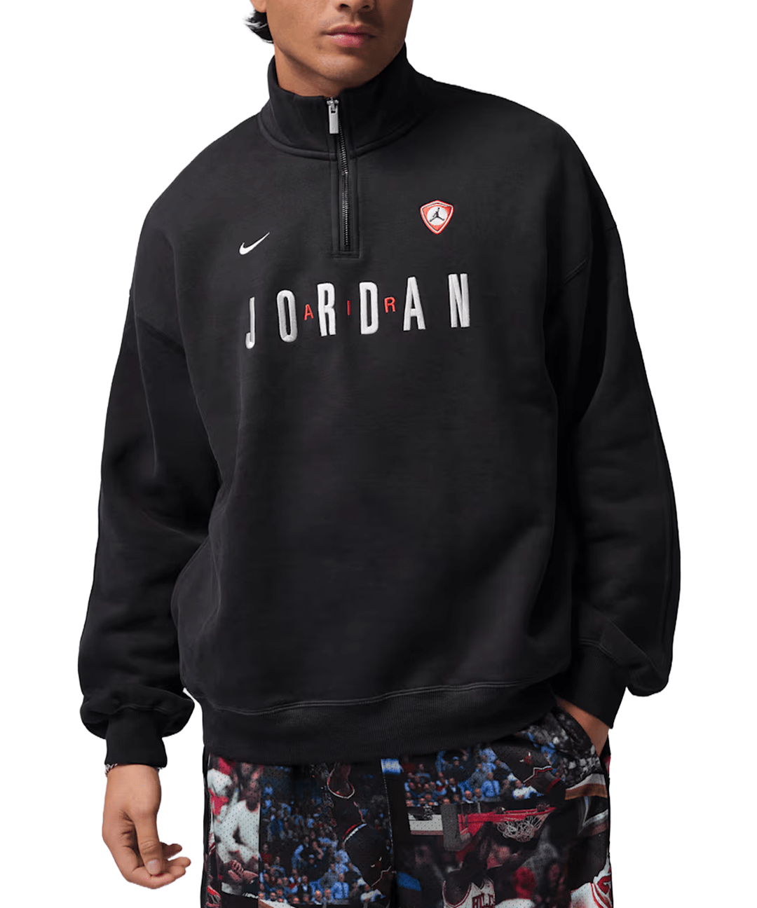Flight Graphic Fleece 1/4 - Zip Black - LIKELIHOOD